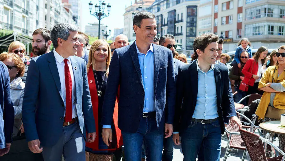 Pablo Zuloaga, Pedro Sánchez y Pedro Casares