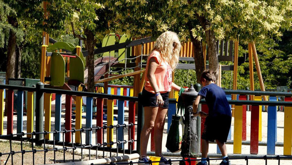 Una familia en un parque