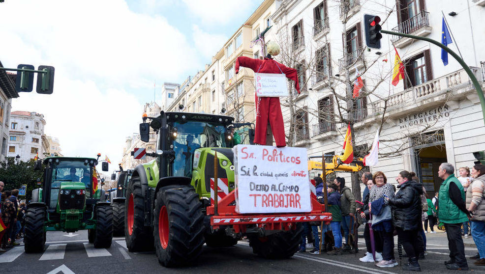 Tractores en una manifestación