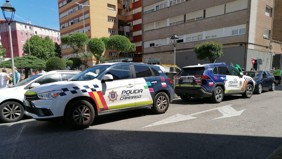 Policía Local de Camargo en el lugar de los hechos