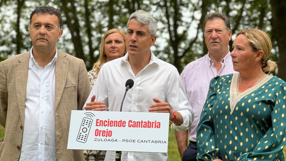 Zuloaga en Orejo durante la campaña Enciende Cantabria