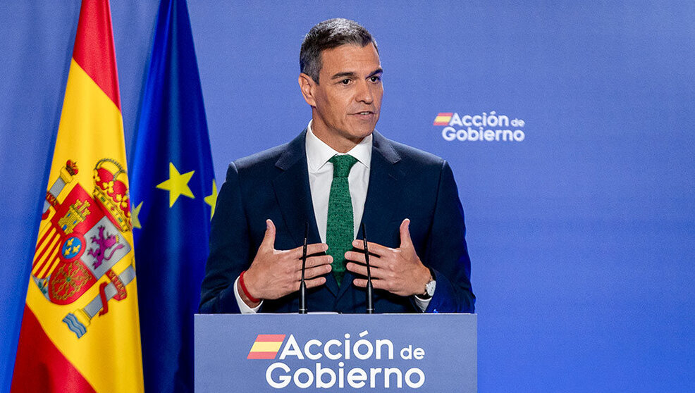 El presidente del Gobierno, Pedro Sánchez