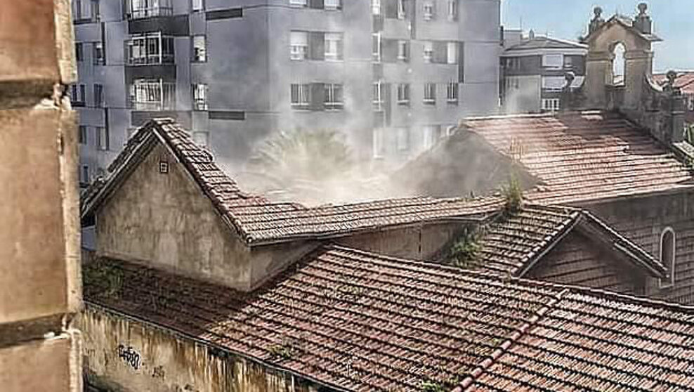 Incendio en un edificio