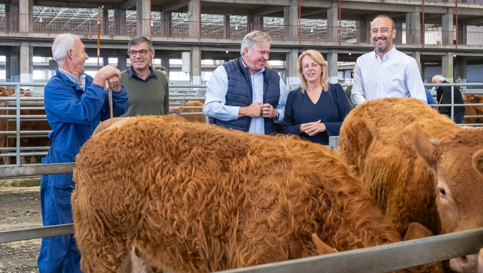 La consejera de Desarrollo Rural, Ganadería, Pesca y Alimentación, María Jesús Susinos, visita el Mercado Nacional de Ganados