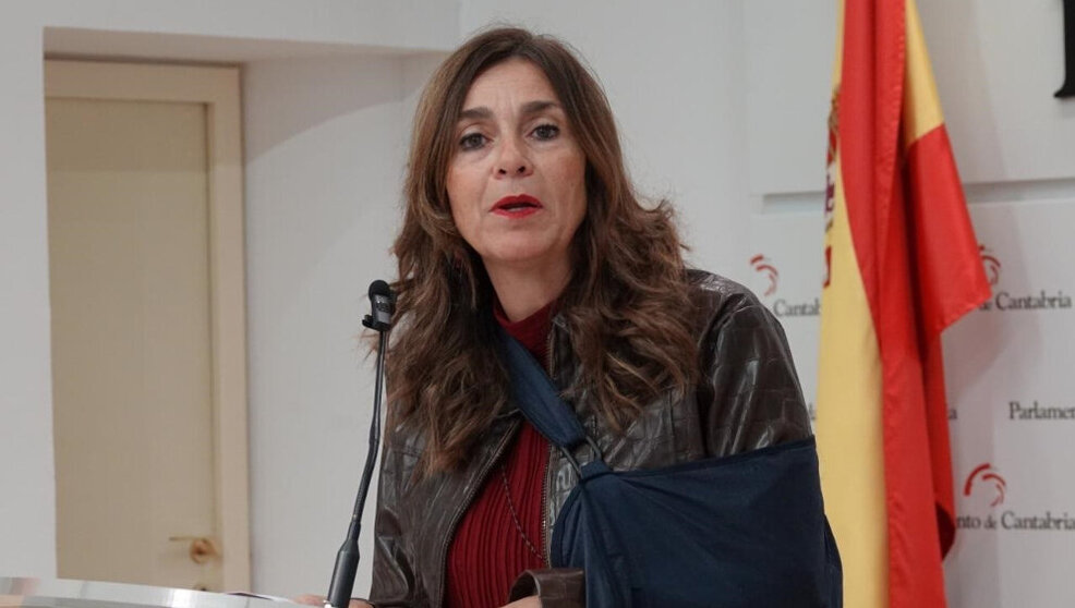 La diputada del PRC Paula Fernández en rueda de prensa