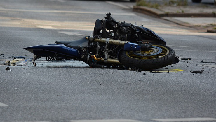 Accidente de moto. Foto- Archivo