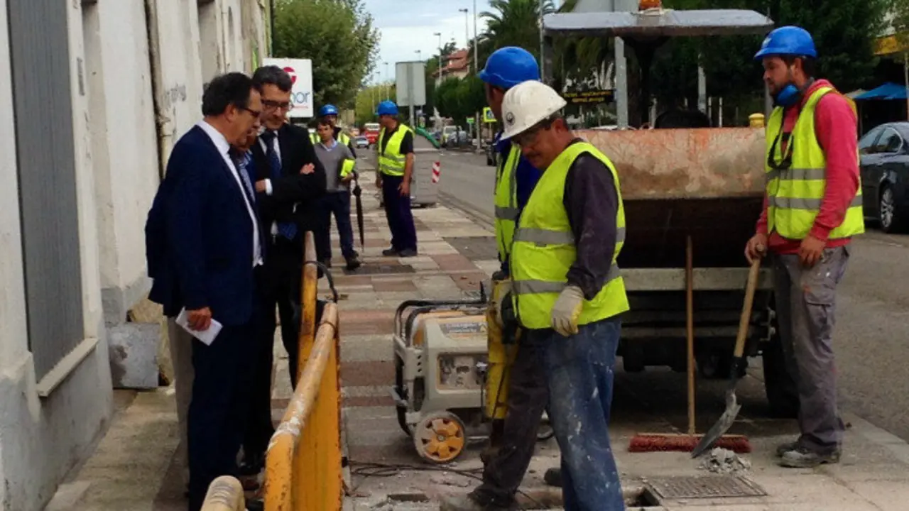 Visita obras alumbrado julio hauzeur