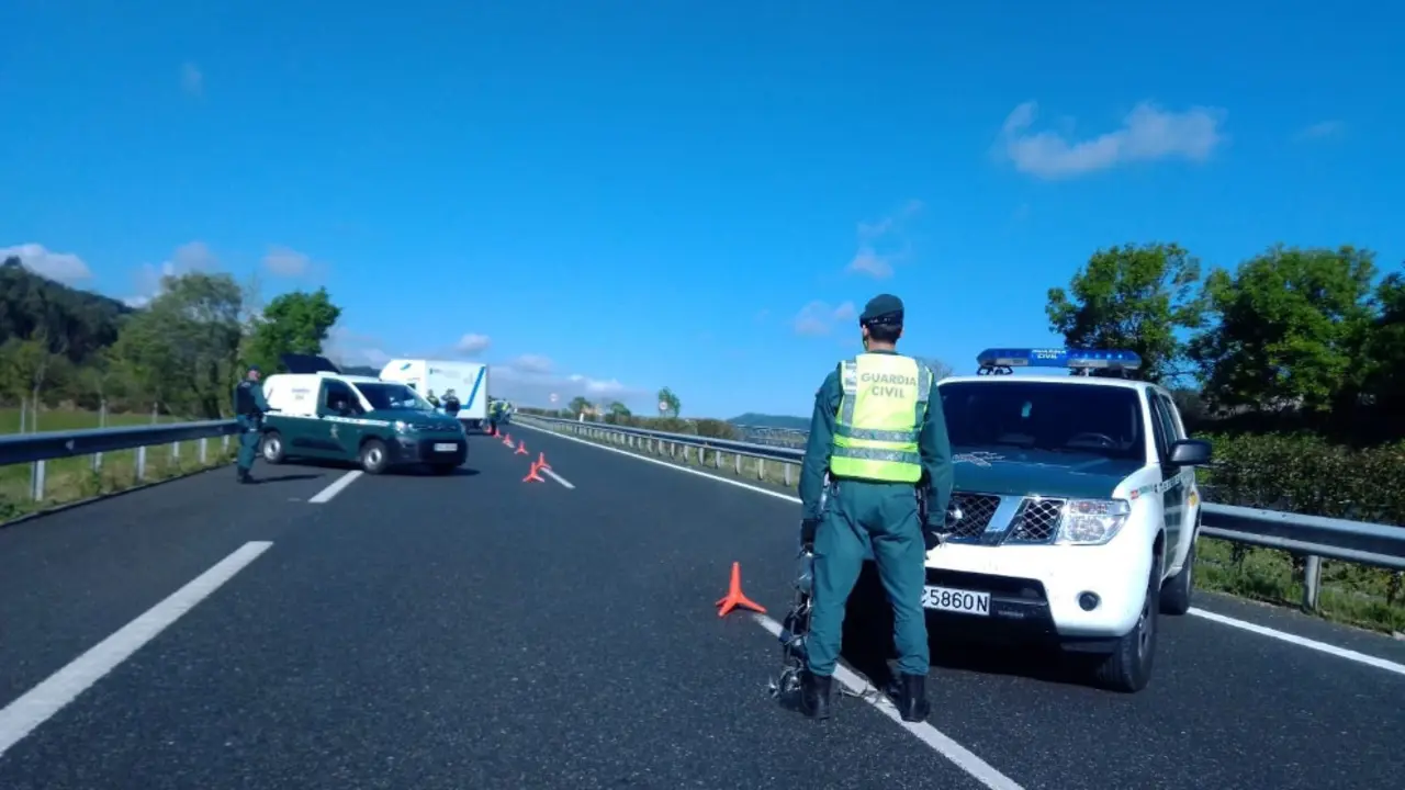 Control de tráfico de la Guardia Civil