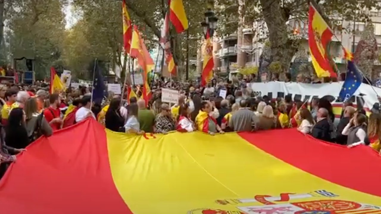 La concentración de 20000 personas en contra de la amnistía termina en la sede del PSOE de Santander