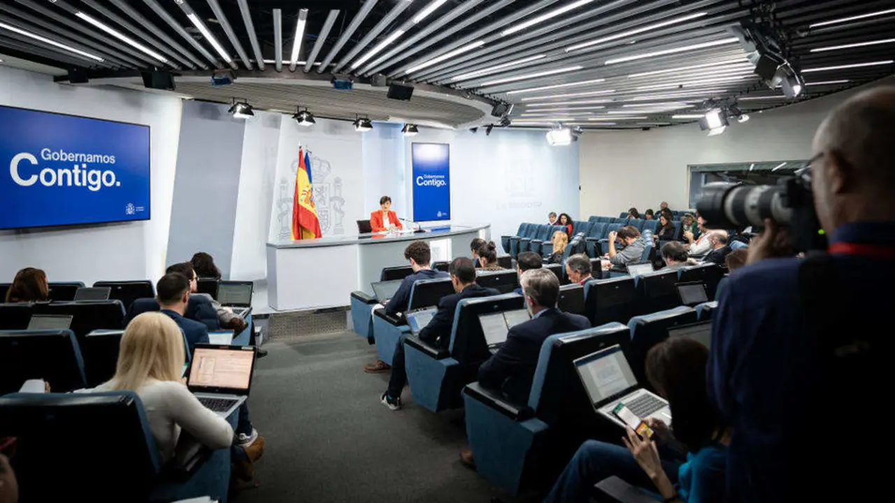 La ministra Portavoz y de Política Territorial en funciones, Isabel Rodríguez, durante una rueda de prensa posterior a la reunión del Consejo de Ministros