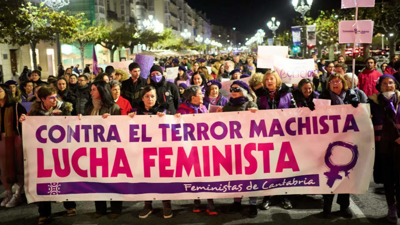 Manifestación del 25N en Santander. Foto| Archivo