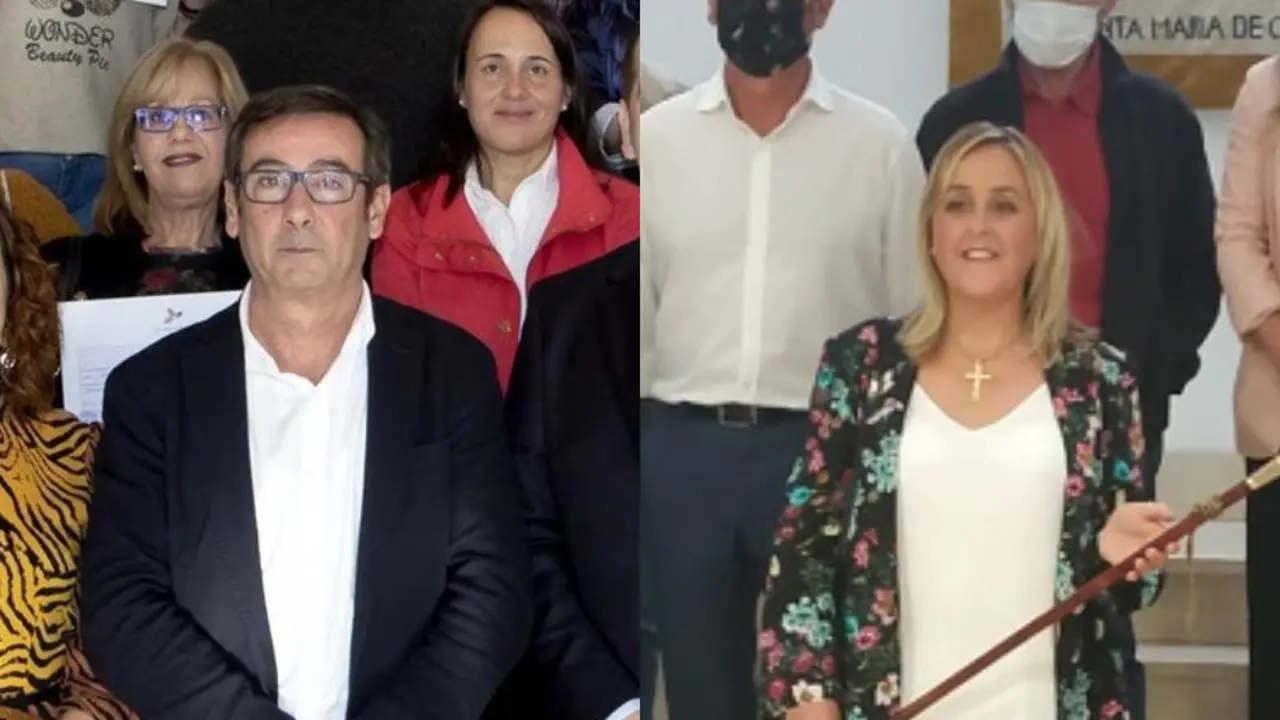 El concejal del PP, Francisco Viar, y la alcaldesa de Santa María de Cayón, Pilar del Río