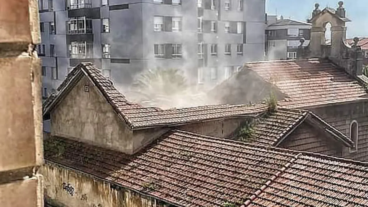 Incendio en un edificio