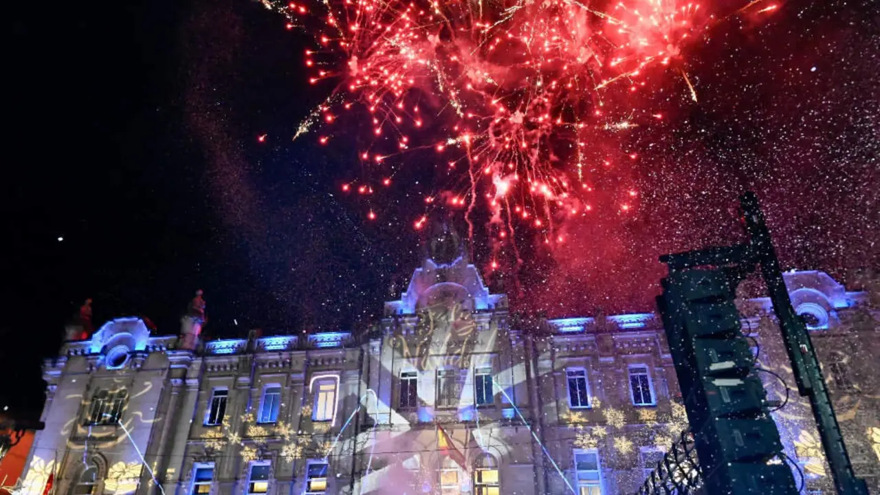 Encendido del alumbrado navideño en Santander