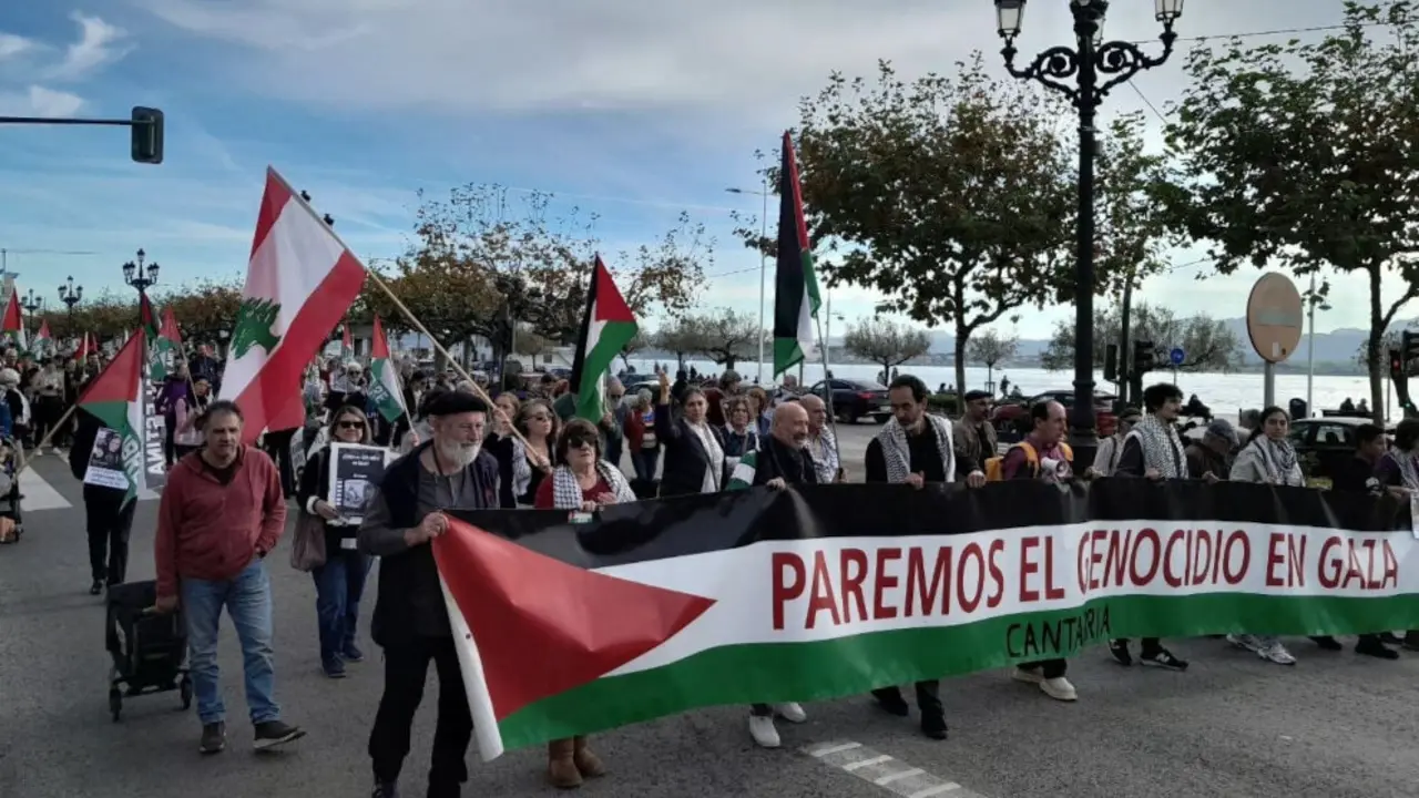 Manifestación en Santander en solidaridad con Palestina el pasado sábado