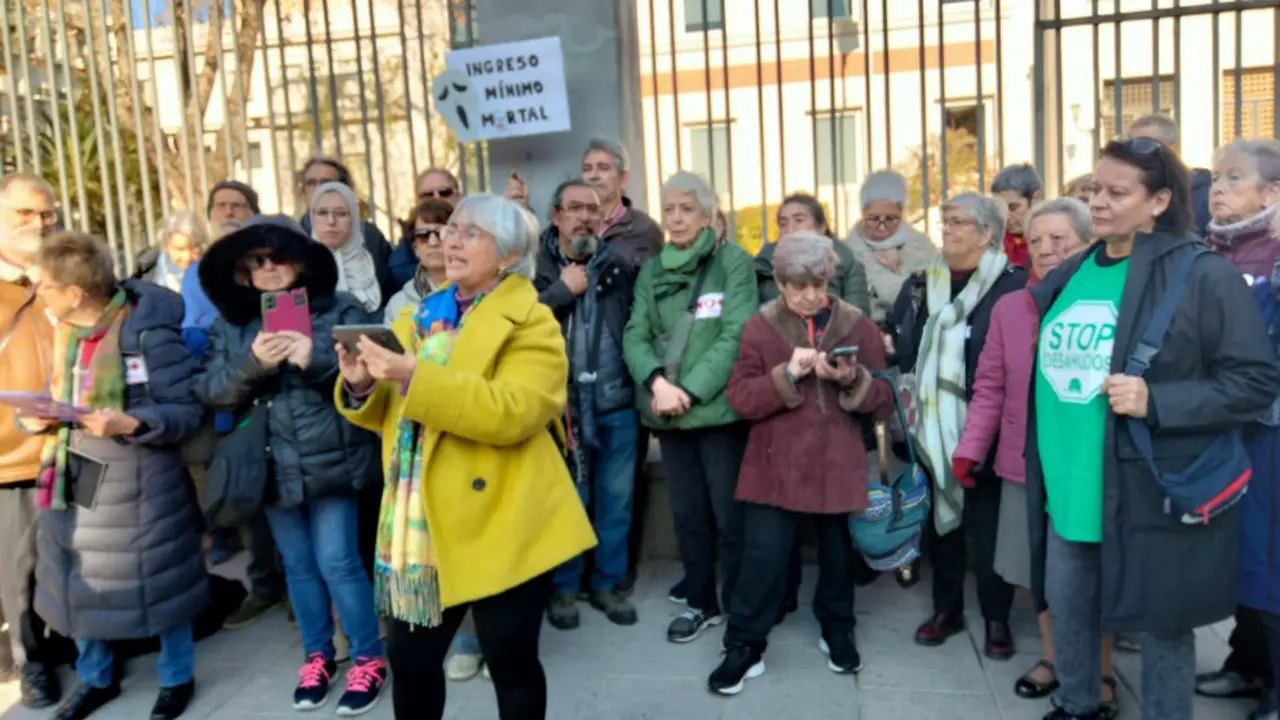 Personas protestando el pasado 28 de diciembre