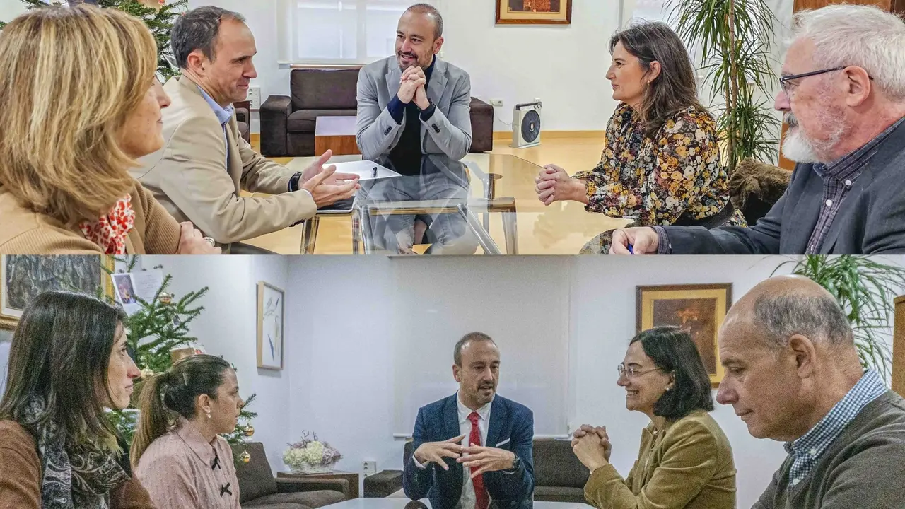 El alcalde de Torrelavega, Javier López Estrada, se reúne con los candidatos a rector de la UC