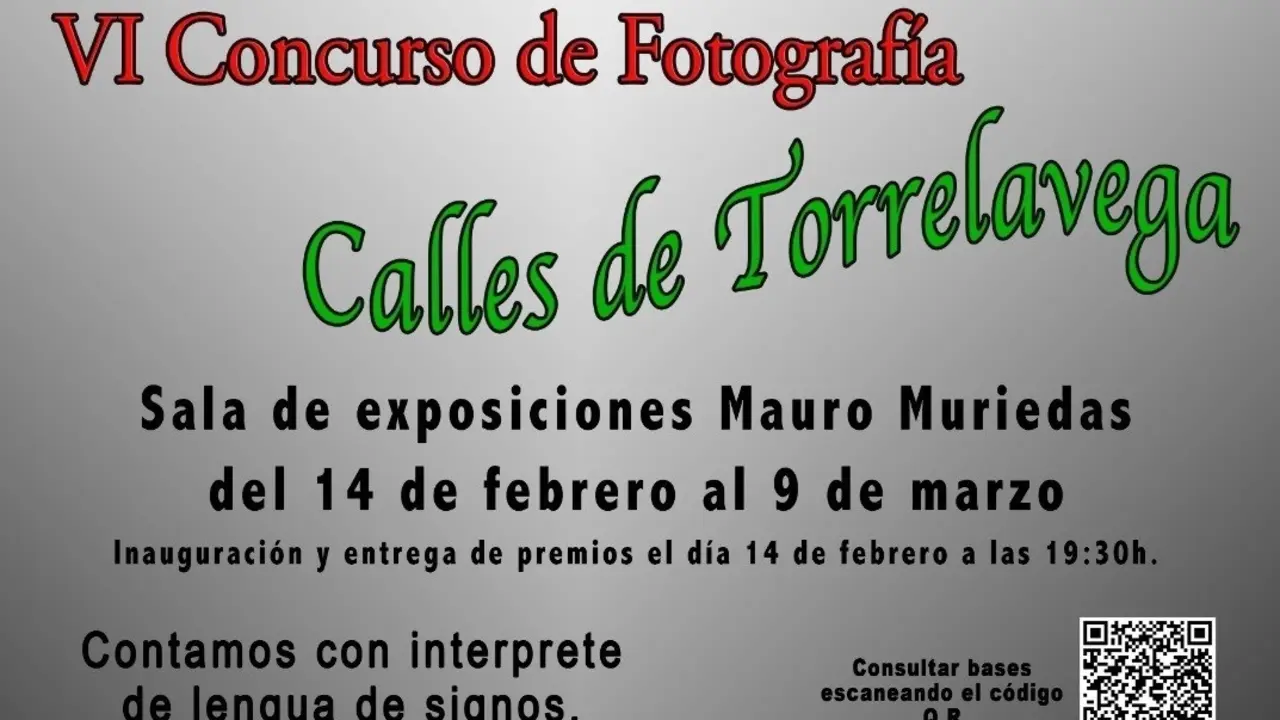 Cartel de la exposición del VI Concurso de Fotografía 'Calles de Torrelavega'